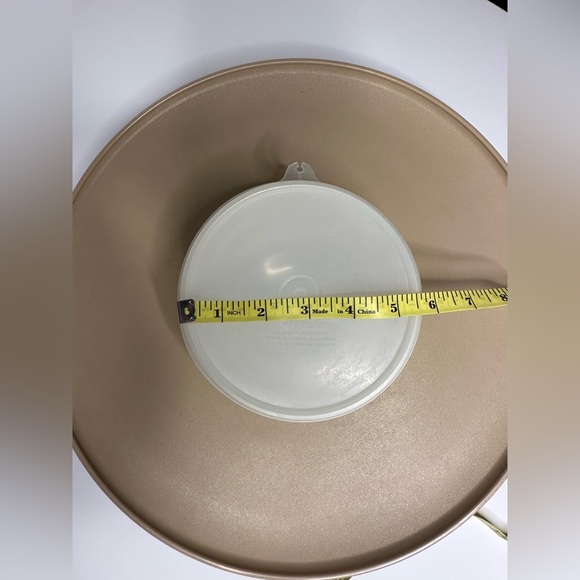 Vintage 3 Piece 14" Tupperware Chip Dip-N-Serve Appetizer Tray 492-2 and 238-1 - Picture 8 of 9